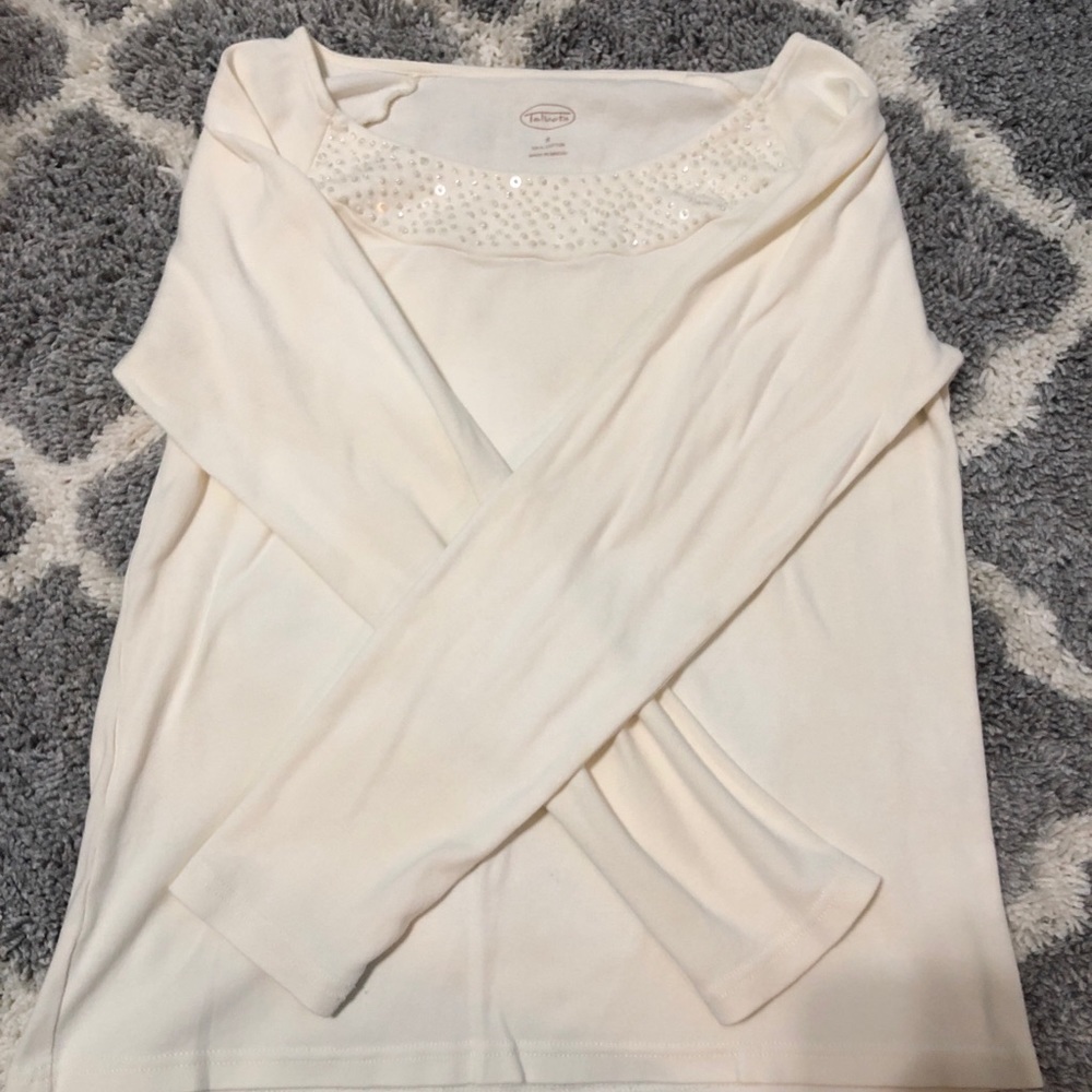 3/$15 Talbots Cotton long sleeve with jewels